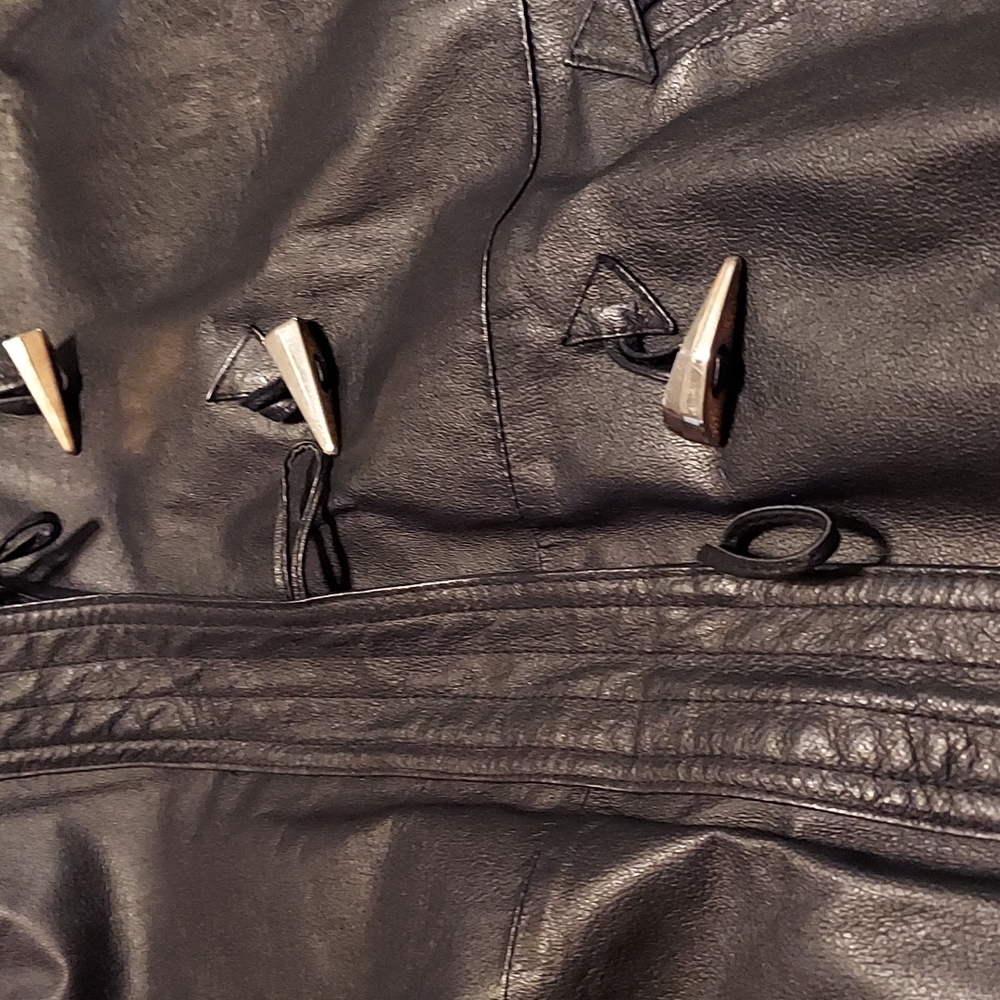 Leather Genuine Black  Jacket  GREE BELL - Picture 8 of 11
